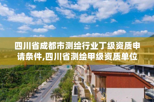 四川省成都市测绘行业丁级资质申请条件,四川省测绘甲级资质单位