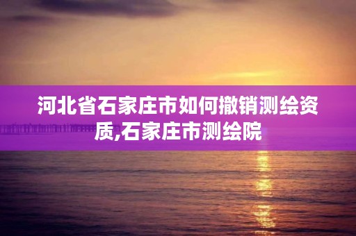 河北省石家庄市如何撤销测绘资质,石家庄市测绘院