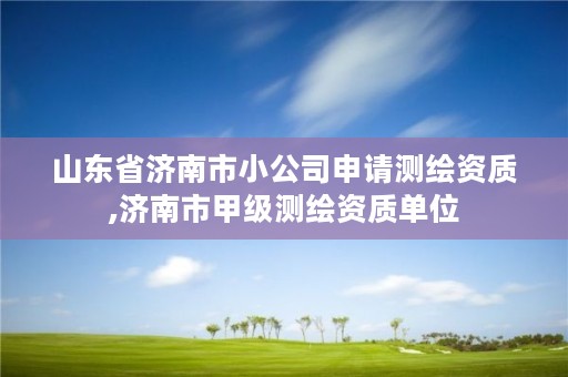 山东省济南市小公司申请测绘资质,济南市甲级测绘资质单位