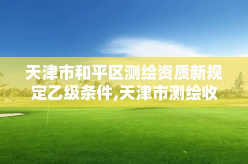 天津市和平区测绘资质新规定乙级条件,天津市测绘收费标准