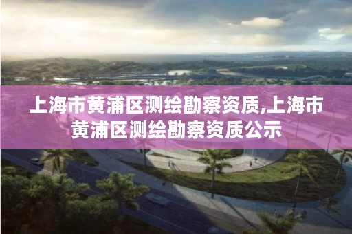 上海市黄浦区测绘勘察资质,上海市黄浦区测绘勘察资质公示