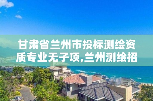 甘肃省兰州市投标测绘资质专业无子项,兰州测绘招聘信息