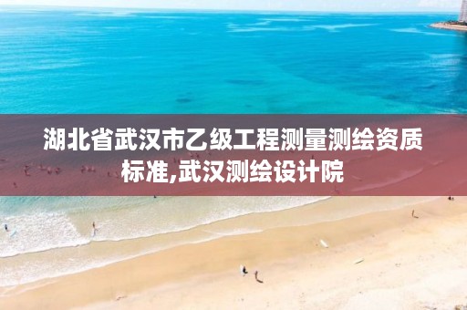 湖北省武汉市乙级工程测量测绘资质标准,武汉测绘设计院