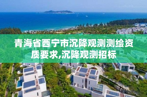 青海省西宁市沉降观测测绘资质要求,沉降观测招标