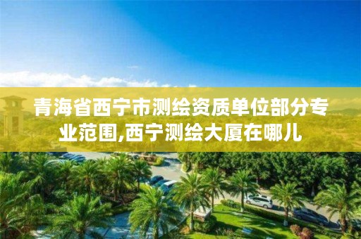 青海省西宁市测绘资质单位部分专业范围,西宁测绘大厦在哪儿