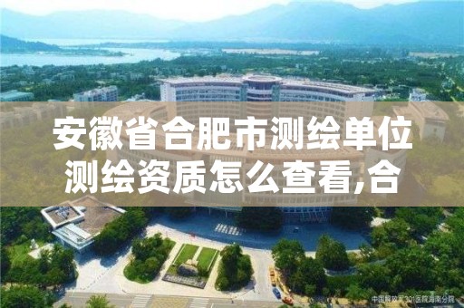 安徽省合肥市测绘单位测绘资质怎么查看,合肥市测绘院电话