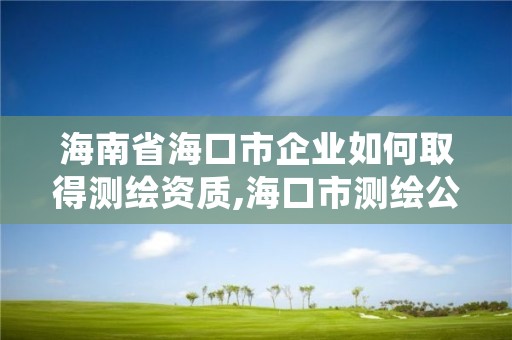 海南省海口市企业如何取得测绘资质,海口市测绘公司