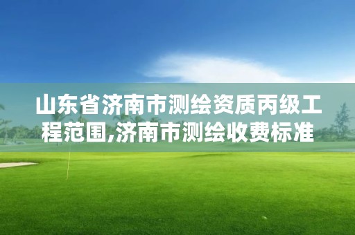 山东省济南市测绘资质丙级工程范围,济南市测绘收费标准