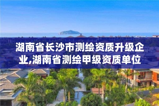 湖南省长沙市测绘资质升级企业,湖南省测绘甲级资质单位