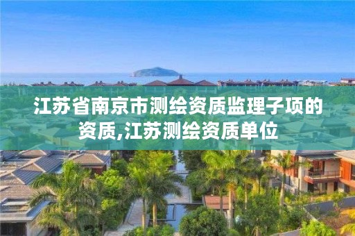 江苏省南京市测绘资质监理子项的资质,江苏测绘资质单位