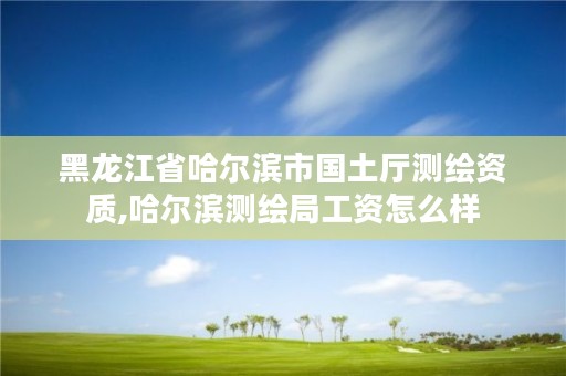 黑龙江省哈尔滨市国土厅测绘资质,哈尔滨测绘局工资怎么样