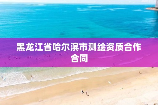 黑龙江省哈尔滨市测绘资质合作合同