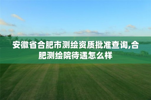 安徽省合肥市测绘资质批准查询,合肥测绘院待遇怎么样