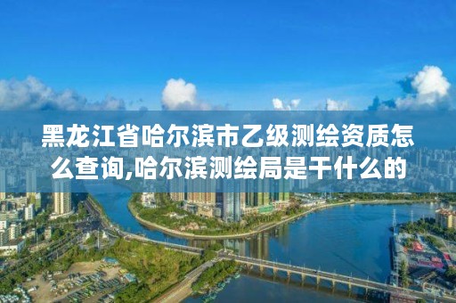 黑龙江省哈尔滨市乙级测绘资质怎么查询,哈尔滨测绘局是干什么的