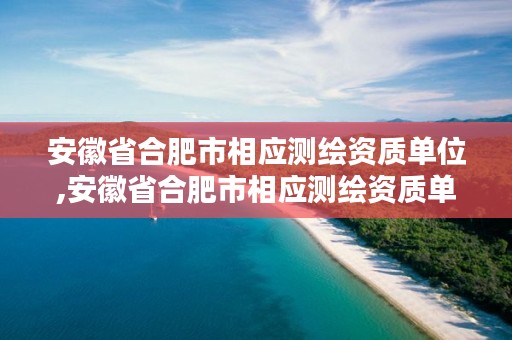 安徽省合肥市相应测绘资质单位,安徽省合肥市相应测绘资质单位有哪些