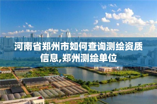 河南省郑州市如何查询测绘资质信息,郑州测绘单位