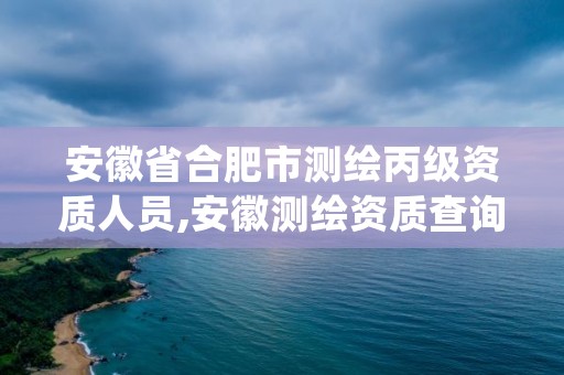 安徽省合肥市测绘丙级资质人员,安徽测绘资质查询系统