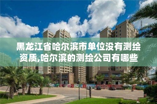 黑龙江省哈尔滨市单位没有测绘资质,哈尔滨的测绘公司有哪些