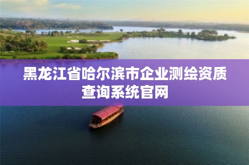 黑龙江省哈尔滨市企业测绘资质查询系统官网