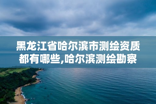 黑龙江省哈尔滨市测绘资质都有哪些,哈尔滨测绘勘察研究院怎么样