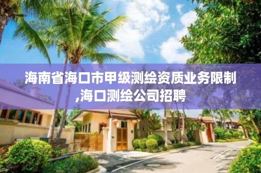 海南省海口市甲级测绘资质业务限制,海口测绘公司招聘