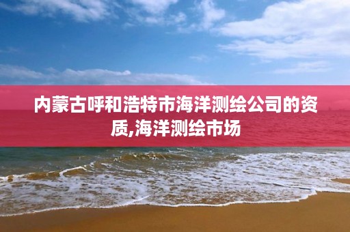 内蒙古呼和浩特市海洋测绘公司的资质,海洋测绘市场