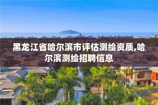 黑龙江省哈尔滨市评估测绘资质,哈尔滨测绘招聘信息