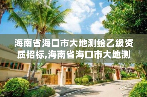 海南省海口市大地测绘乙级资质招标,海南省海口市大地测绘乙级资质招标公司