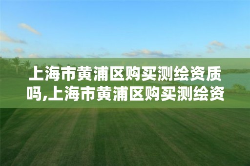 上海市黄浦区购买测绘资质吗,上海市黄浦区购买测绘资质吗有补贴吗