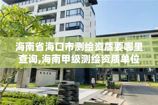 海南省海口市测绘资质要哪里查询,海南甲级测绘资质单位