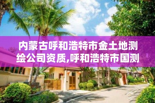 内蒙古呼和浩特市金土地测绘公司资质,呼和浩特市国测土地信息技术有限公司