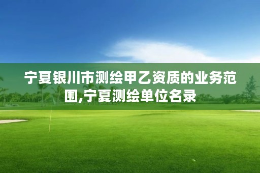 宁夏银川市测绘甲乙资质的业务范围,宁夏测绘单位名录