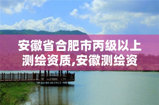 安徽省合肥市丙级以上测绘资质,安徽测绘资质管理系统