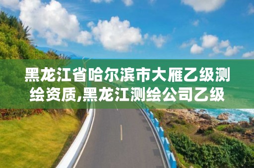 黑龙江省哈尔滨市大雁乙级测绘资质,黑龙江测绘公司乙级资质