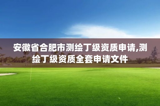 安徽省合肥市测绘丁级资质申请,测绘丁级资质全套申请文件