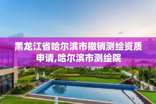 黑龙江省哈尔滨市撤销测绘资质申请,哈尔滨市测绘院