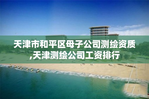 天津市和平区母子公司测绘资质,天津测绘公司工资排行