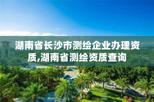 湖南省长沙市测绘企业办理资质,湖南省测绘资质查询