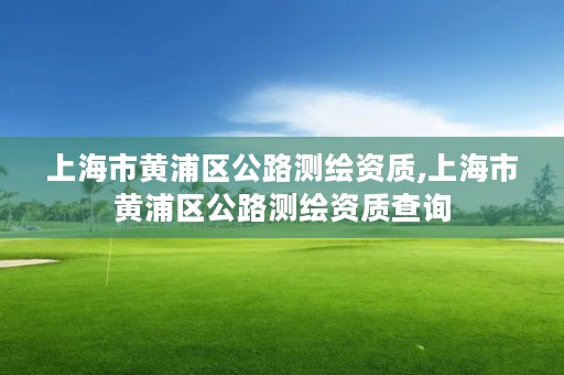 上海市黄浦区公路测绘资质,上海市黄浦区公路测绘资质查询