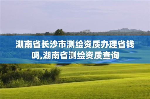 湖南省长沙市测绘资质办理省钱吗,湖南省测绘资质查询