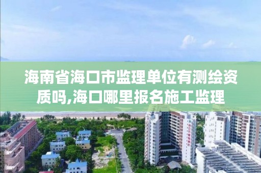 海南省海口市监理单位有测绘资质吗,海口哪里报名施工监理