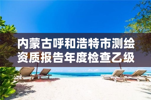 内蒙古呼和浩特市测绘资质报告年度检查乙级,呼和浩特测绘院