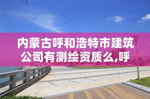 内蒙古呼和浩特市建筑公司有测绘资质么,呼和浩特市测绘局地址