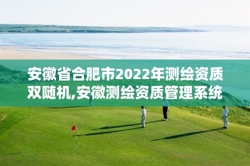 安徽省合肥市2022年测绘资质双随机,安徽测绘资质管理系统