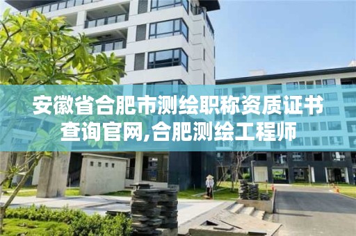 安徽省合肥市测绘职称资质证书查询官网,合肥测绘工程师