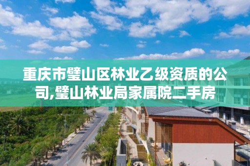 重庆市璧山区林业乙级资质的公司,璧山林业局家属院二手房