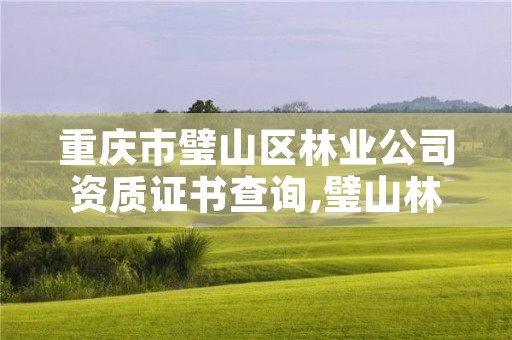 重庆市璧山区林业公司资质证书查询,璧山林业局在哪里