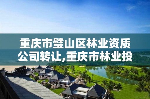 重庆市璧山区林业资质公司转让,重庆市林业投资开发有限公司招聘