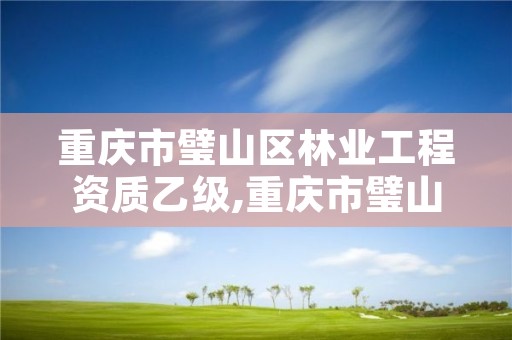 重庆市璧山区林业工程资质乙级,重庆市璧山区林业工程资质乙级公示