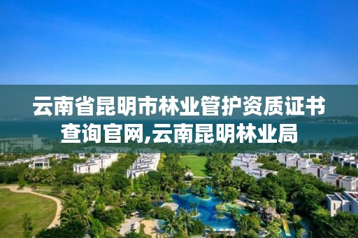 云南省昆明市林业管护资质证书查询官网,云南昆明林业局